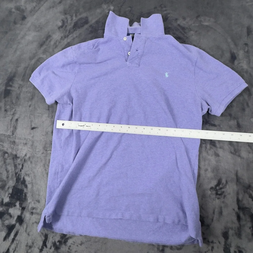 Polo Ralph Lauren Polo Shirt Mens XL Purple Custom Slim Fit Short Sleeve Cotton